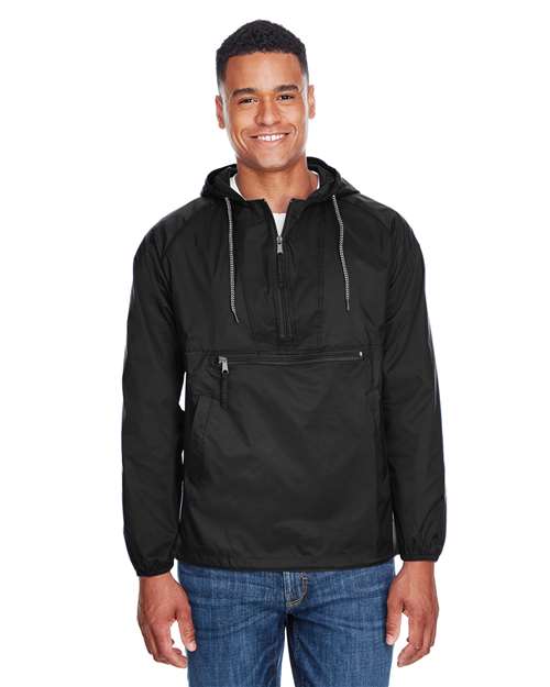 Harriton - Chaqueta unisex plegable de nailon con capucha - M750