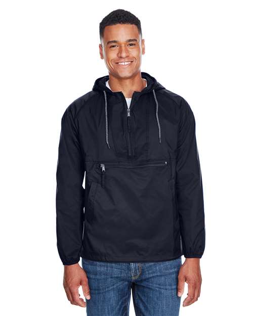 Harriton - Chaqueta unisex plegable de nailon con capucha - M750