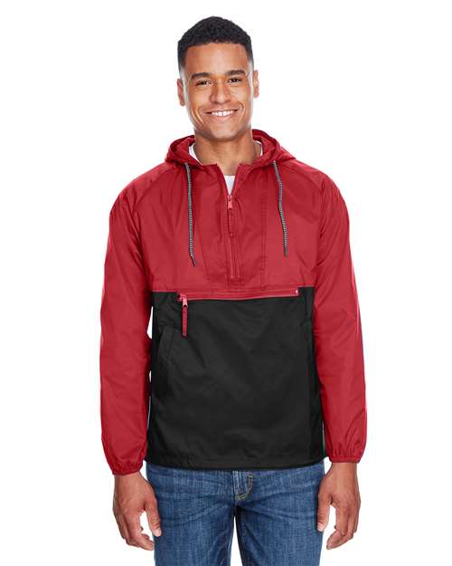 Harriton - Chaqueta unisex plegable de nailon con capucha - M750