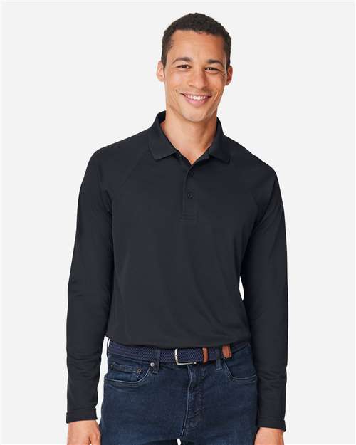Harriton - Polo de manga larga Charge Snag and Soil Protect para hombre - M208L