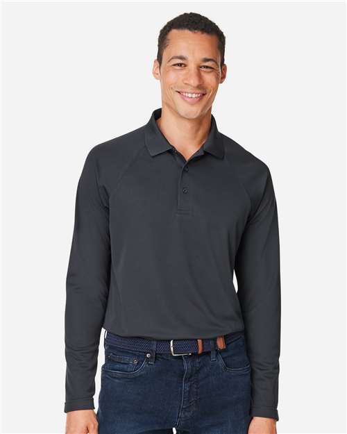 Harriton - Polo de manga larga Charge Snag and Soil Protect para hombre - M208L