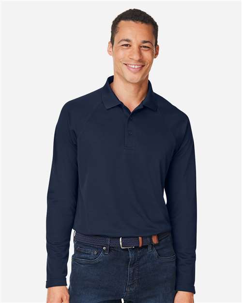 Harriton - Polo de manga larga Charge Snag and Soil Protect para hombre - M208L