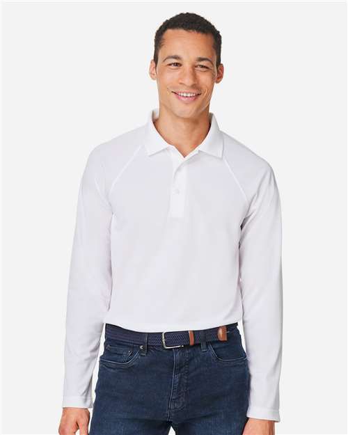 Harriton - Polo de manga larga Charge Snag and Soil Protect para hombre - M208L