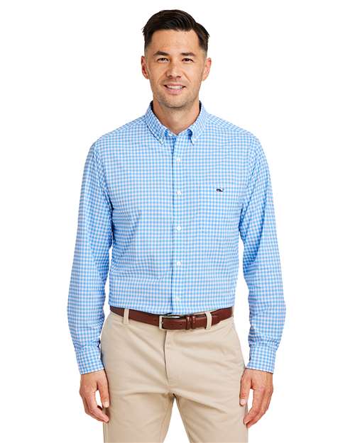vineyard vines - Men's On-The-Go Nylon Gingham Shirt - W012060