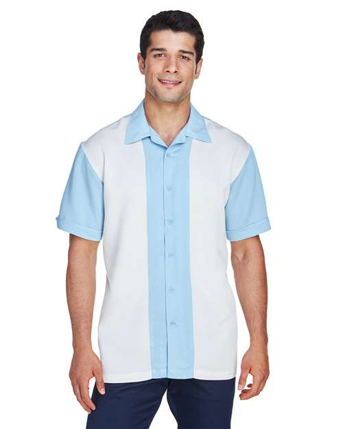 Harriton - Men's Two-Tone Camp Shirt - M575