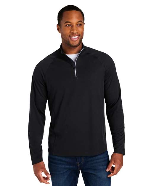 CORE365 - Jersey Origin Performance de piqué con cremallera de un cuarto para hombre - CE418