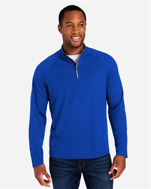 CORE365 - Jersey Origin Performance de piqué con cremallera de un cuarto para hombre - CE418