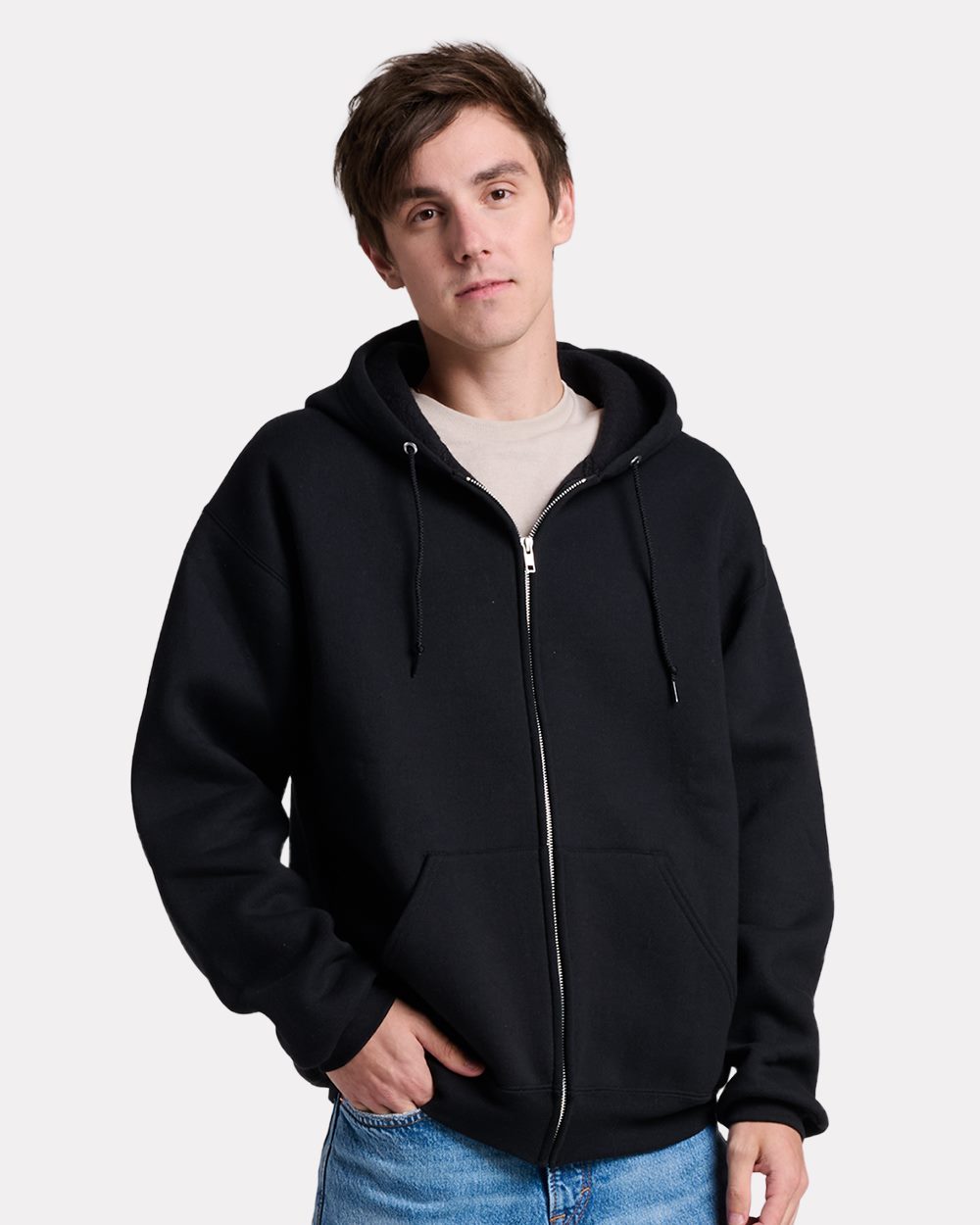 JERZEES - Unisex Rugged Full-Zip Hooded Sweatshirt - Z12MR