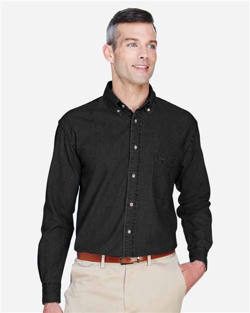 Harriton - Camisa vaquera alta para hombre - M550T
