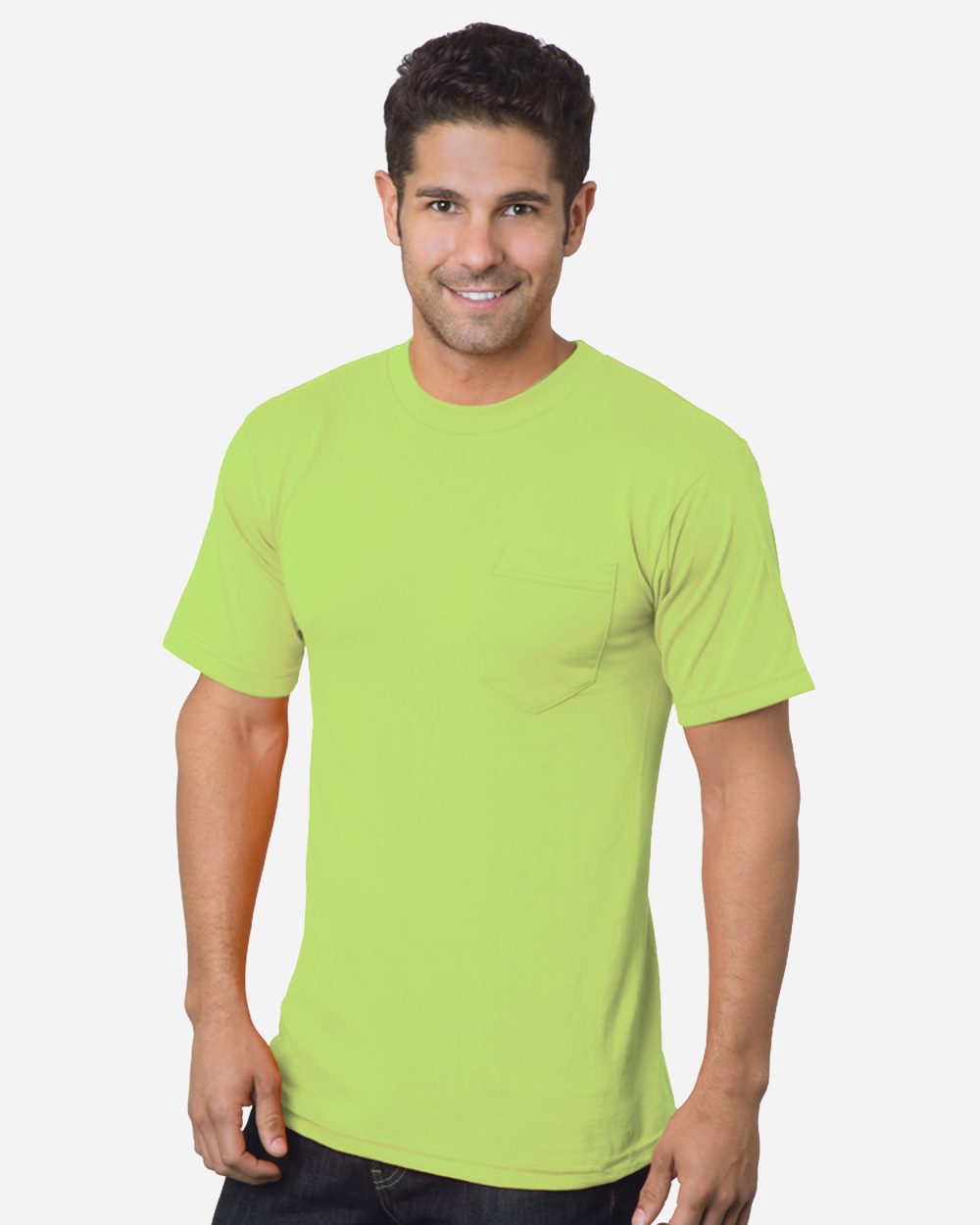 Bayside - Camiseta unisex con bolsillo 50/50, fabricada en EE. UU. - 1725