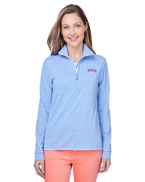 vineyard vines - Women's Microstripe Sankaty Half-Zip Pullover - K002521