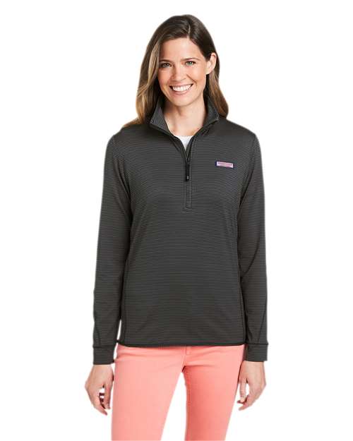 vineyard vines - Women's Microstripe Sankaty Half-Zip Pullover - K002521