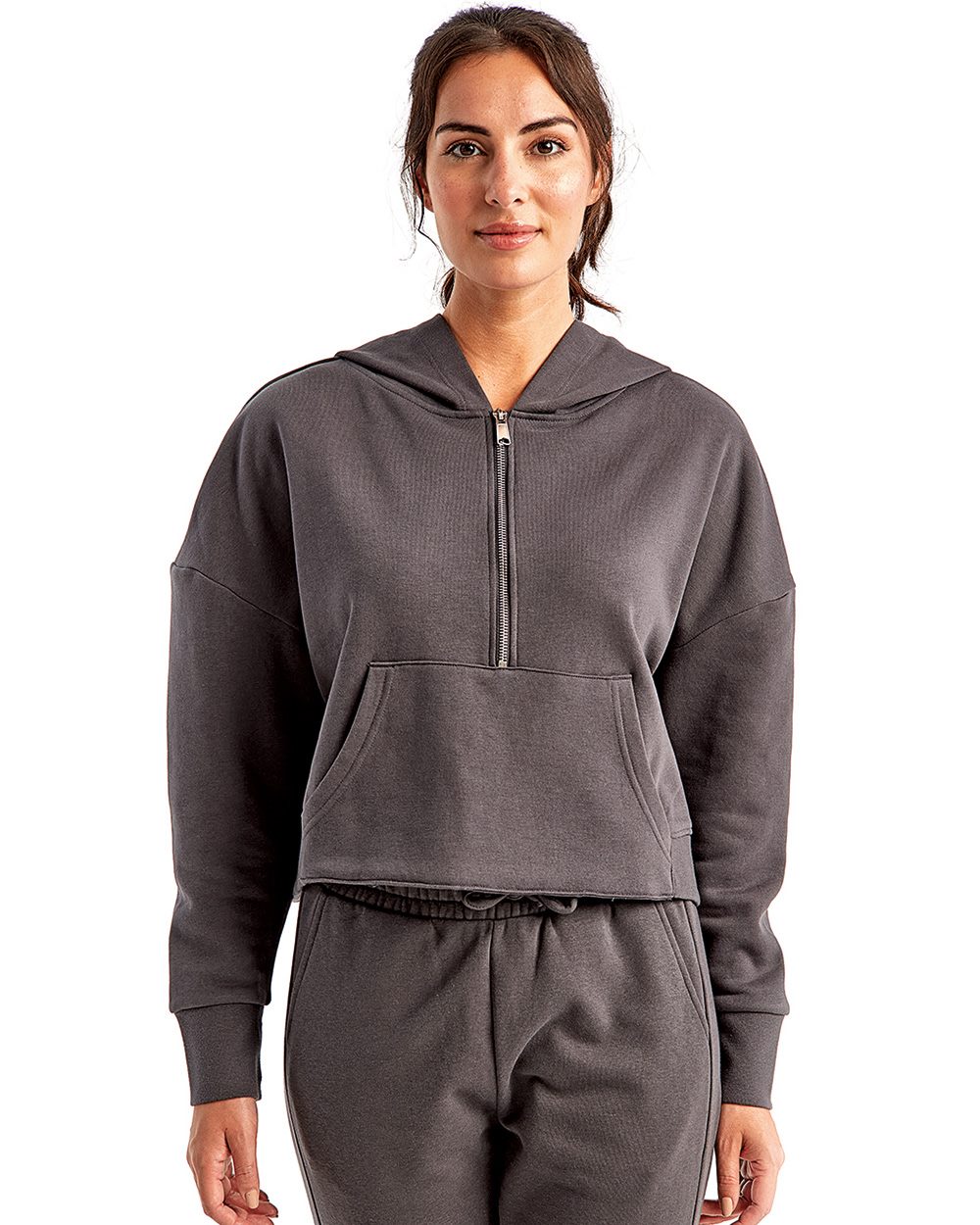 TriDri - Sudadera con capucha y media cremallera Alice para mujer - TD077