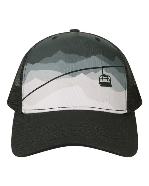 LOCALE - Printed Five-Panel Trucker Cap - 5PTKR