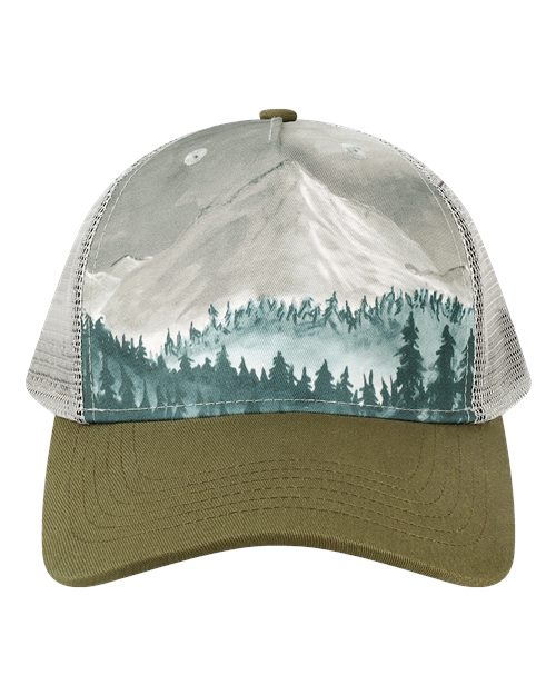 LOCALE - Printed Five-Panel Trucker Cap - 5PTKR