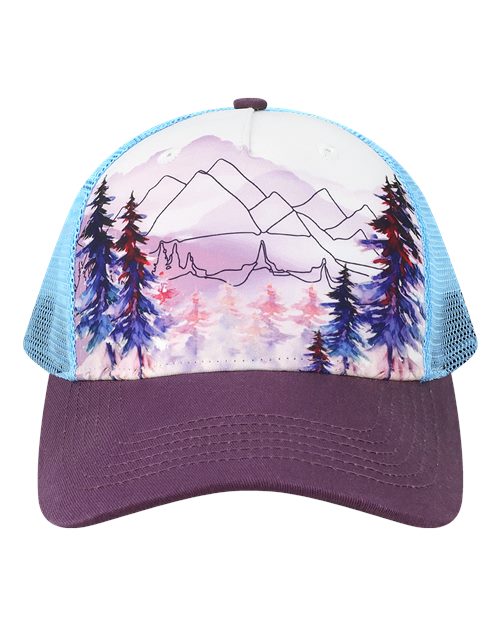 LOCALE - Printed Five-Panel Trucker Cap - 5PTKR