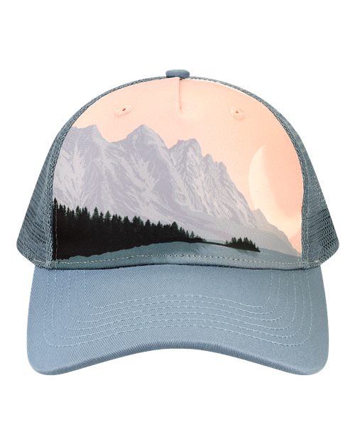 LOCALE - Printed Five-Panel Trucker Cap - 5PTKR
