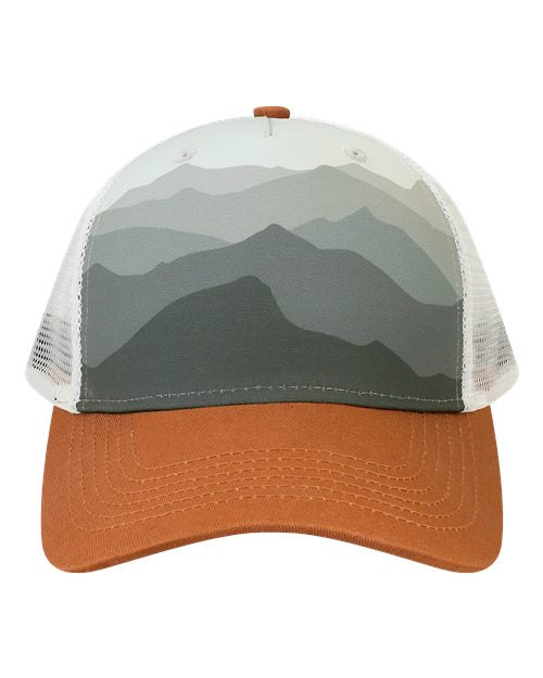 LOCALE - Printed Five-Panel Trucker Cap - 5PTKR