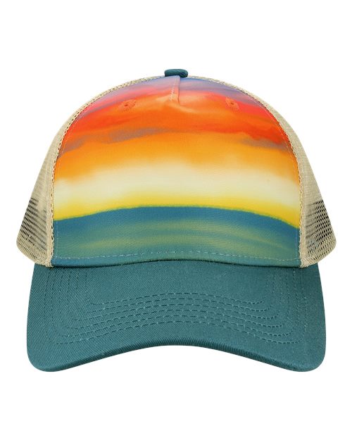 LOCALE - Printed Five-Panel Trucker Cap - 5PTKR