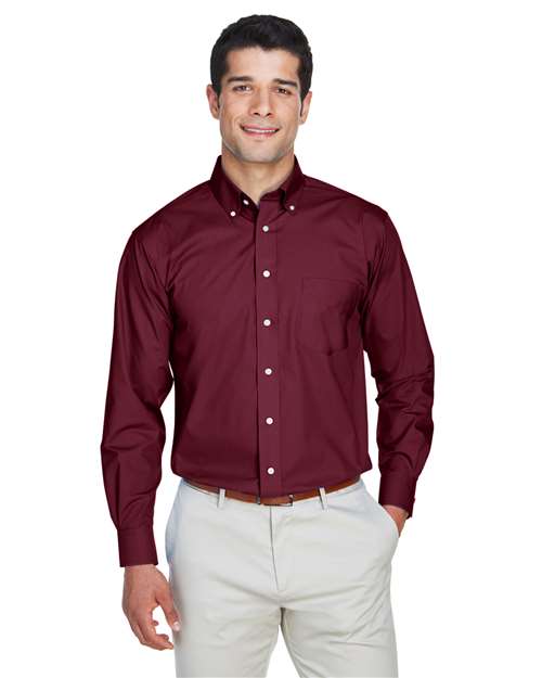 Devon & Jones - Camisa de vestir de tela ancha Crown Collection® para hombre - D620