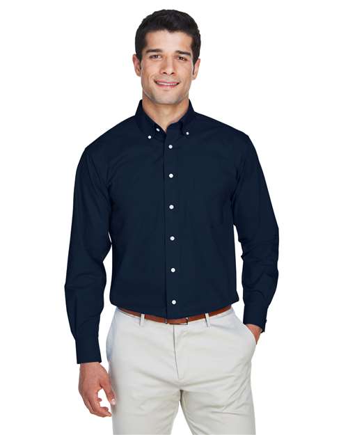 Devon & Jones - Camisa de vestir de tela ancha Crown Collection® para hombre - D620