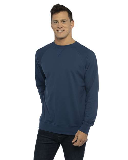 Next Level - Sudadera unisex Laguna con cuello redondo y raglán - 9000