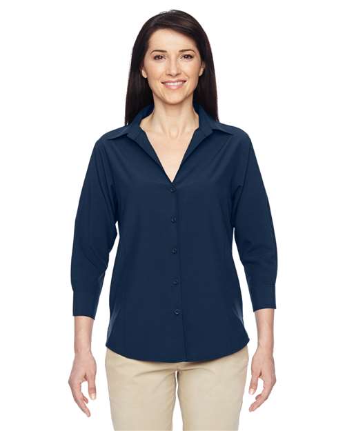 Harriton - Camisa deportiva Paradise de manga tres cuartos para mujer - M610W