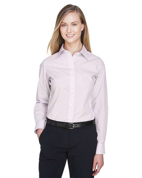 Devon & Jones - Camisa de vestir tejida Micro Tattersall Crown Collection® para mujer - DG510W