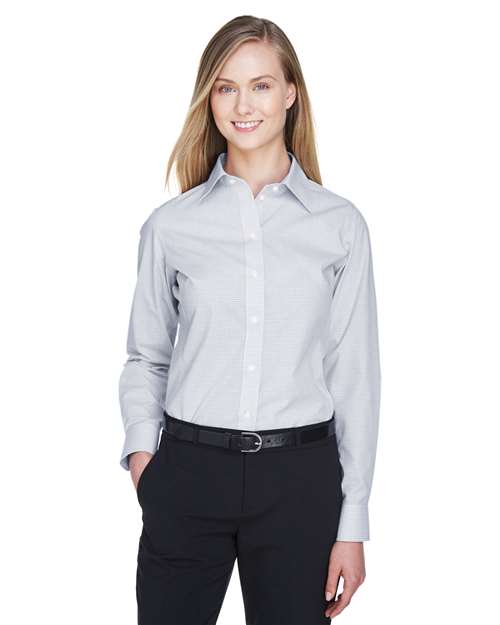 Devon & Jones - Camisa de vestir tejida Micro Tattersall Crown Collection® para mujer - DG510W