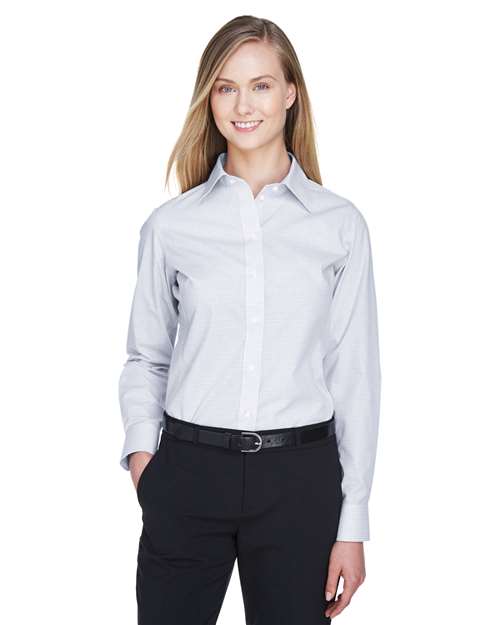 Devon & Jones - Camisa de vestir tejida Micro Tattersall Crown Collection® para mujer - DG510W