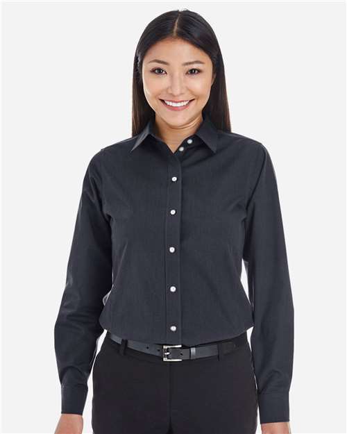 Devon & Jones - Camisa de vestir tejida a rayas Crown Collection® para mujer - DG534W