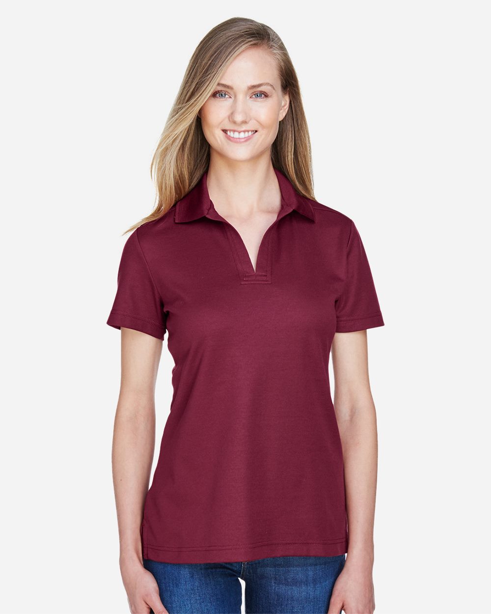 Devon & Jones - Polo trenzado CrownLux Performance® para mujer - DG20W