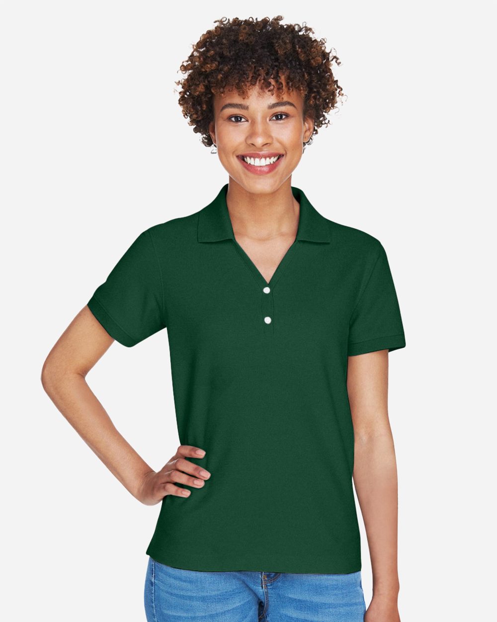 Devon & Jones - Polo Pima Piqué para mujer - D100W