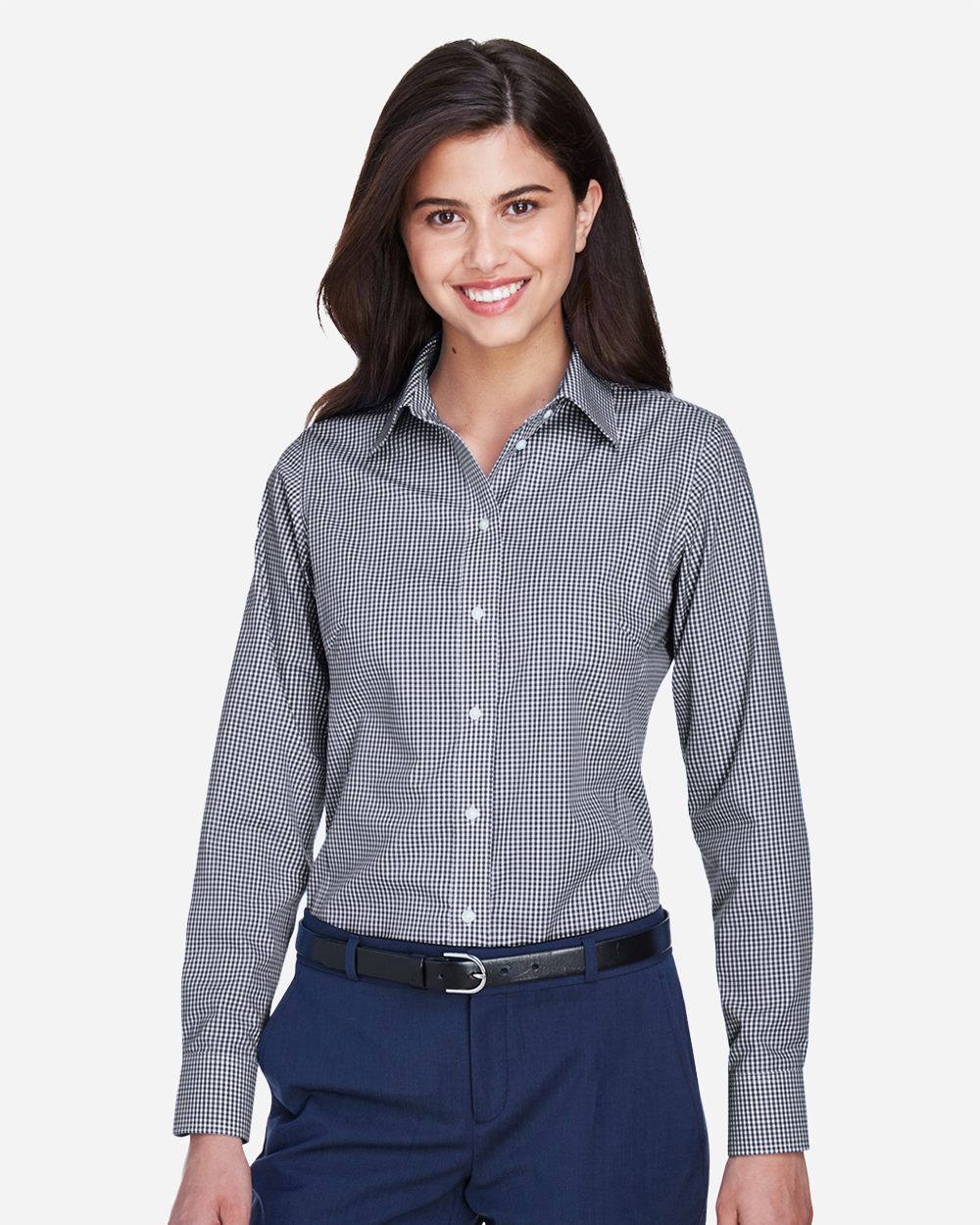 Devon & Jones - Women's Crown Collection® Gingham Check Woven Dress Shirt - D640W