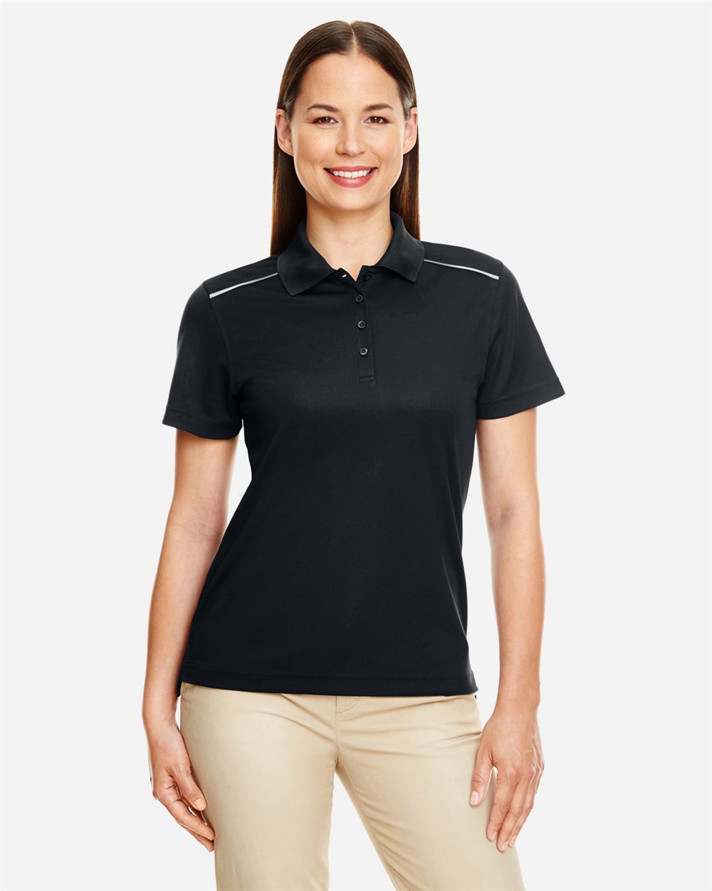 CORE365 - Polo de piqué de alto rendimiento para mujer con ribetes reflectantes - 78181R