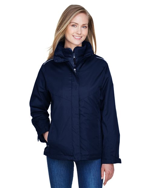 CORE365 - Chaqueta 3 en 1 para mujer con forro polar - 78205