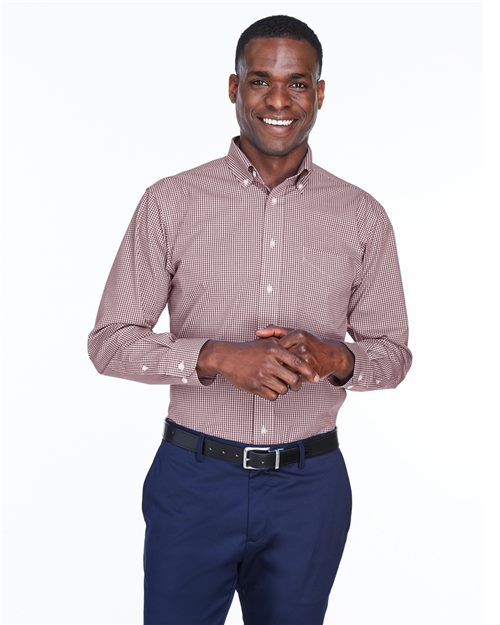 Devon & Jones - Men's Crown Collection® Gingham Check Woven Dress Shirt - D640