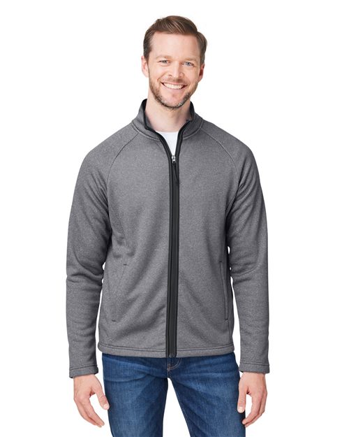 CORE365 - Chaqueta Venture de rayas jaspeadas con cremallera completa para hombre - CE72