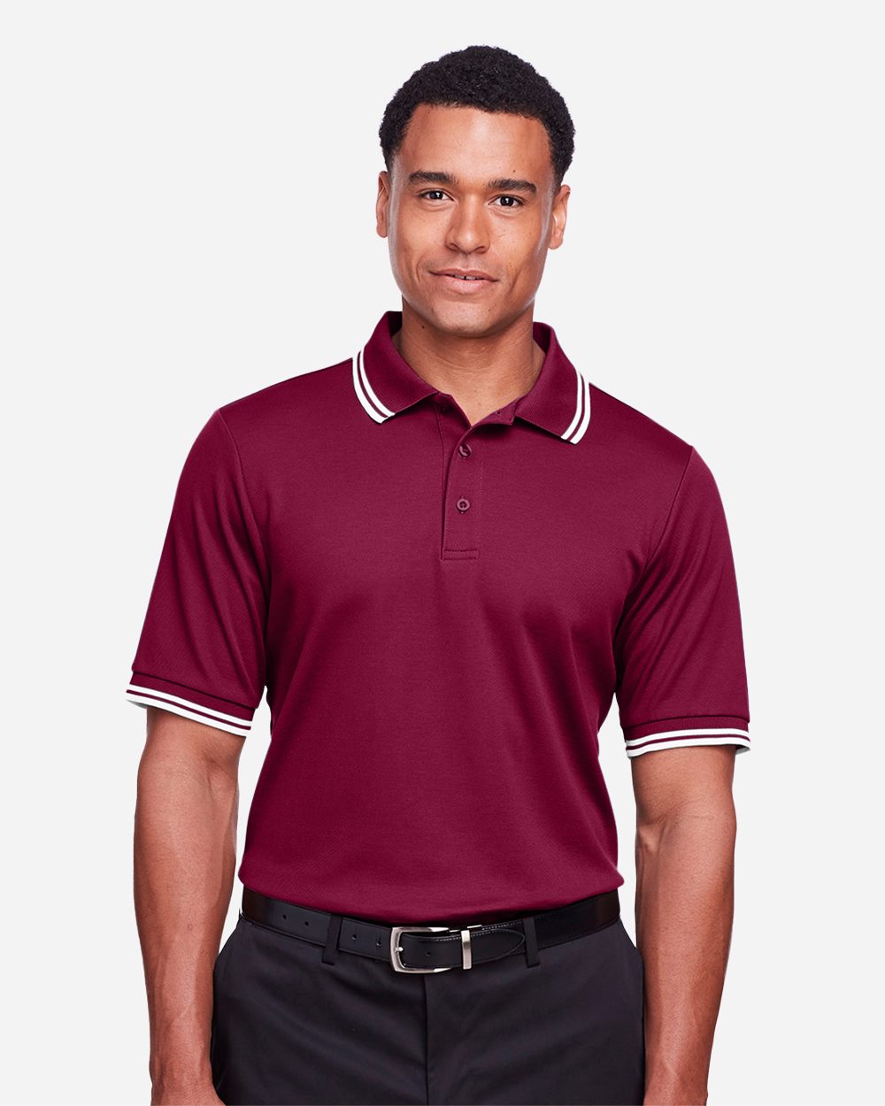 Devon & Jones - Men's CrownLux Performance® Plaited Tipped Polo - DG20C