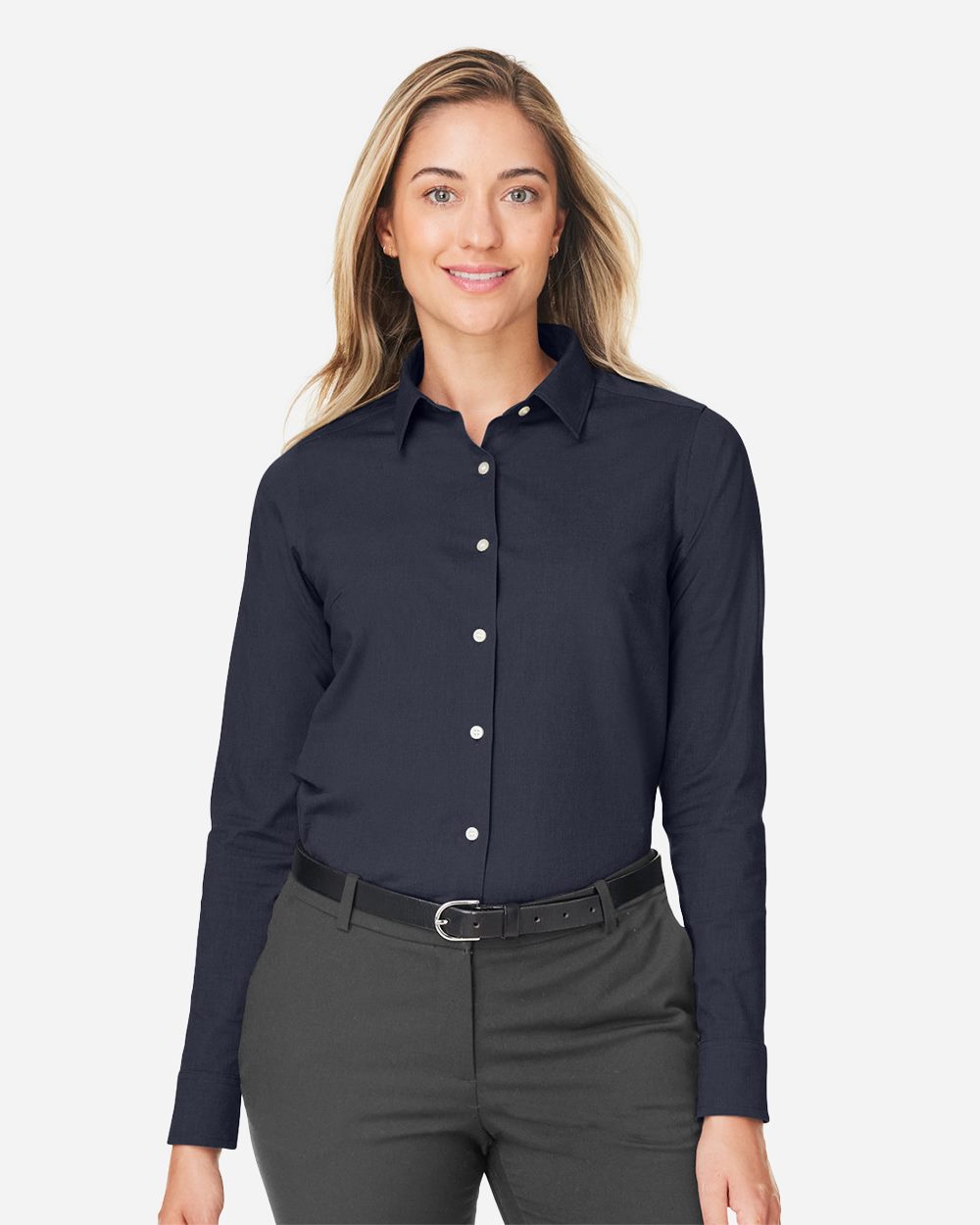 Devon & Jones - Camisa de vestir de popelina Spencer CrownLux Performance® para mujer - DG505W