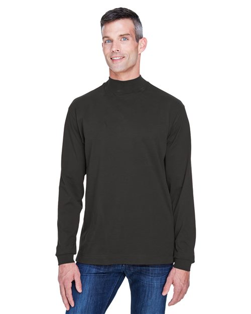 Devon & Jones - Unisex Sueded Jersey Mock Neck T-Shirt - D420