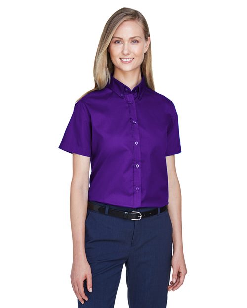 CORE365 - Camisa de sarga de manga corta Optimum para mujer - 78194