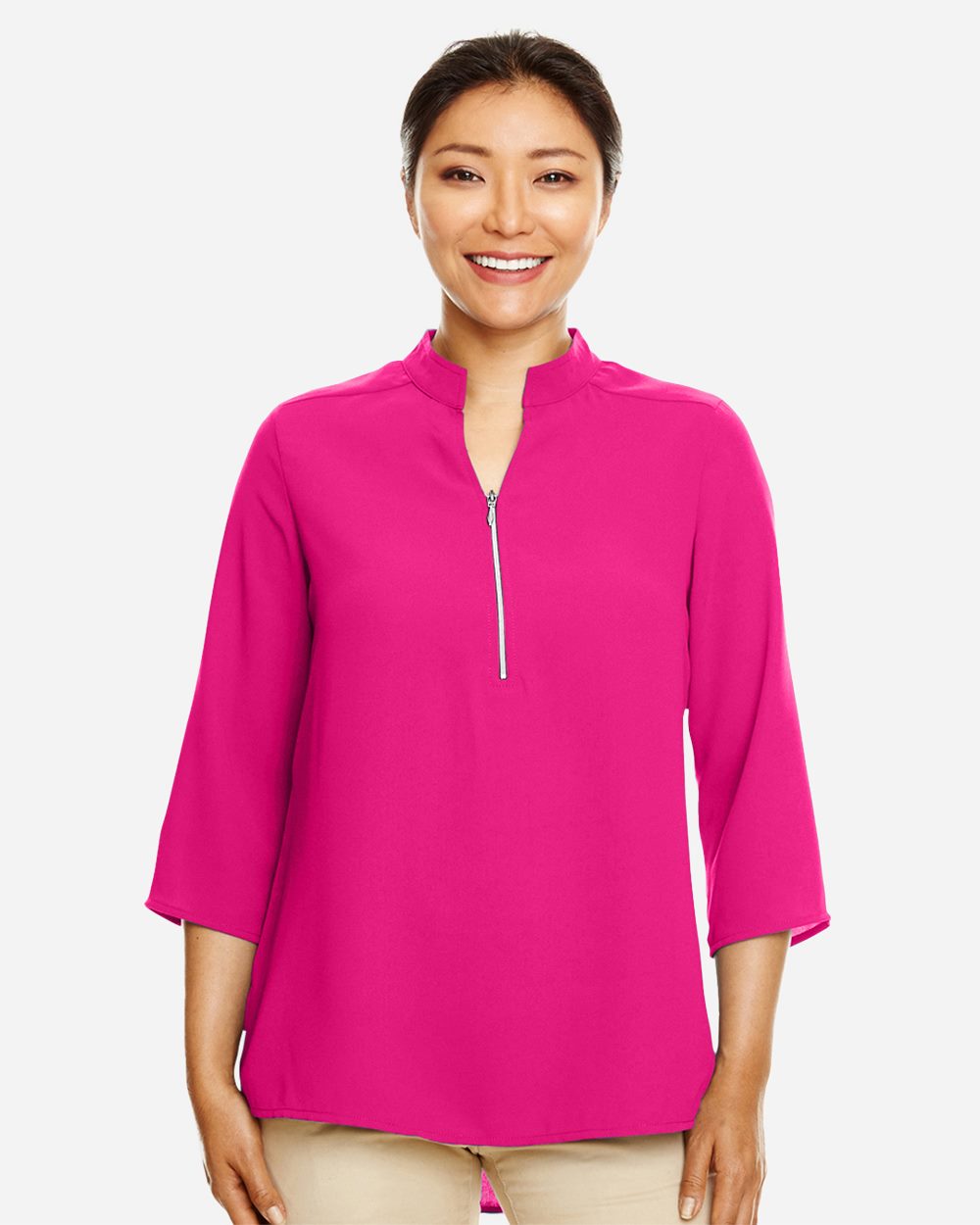Devon & Jones - Túnica de crepé con mangas tres cuartos Perfect Fit™ para mujer - DP611W
