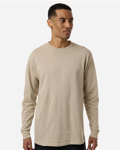 M&O - Camiseta unisex de manga larga dorada suave al tacto - 4820