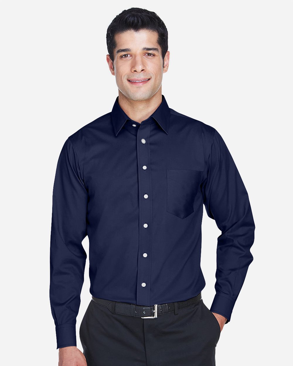 Devon & Jones - Men's Tall Crown Collection® Solid Stretch Twill Woven Dress Shirt - DG530T
