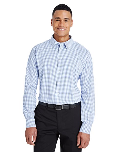 Devon & Jones - Men's CrownLux Performance® Micro Windowpane Woven Dress Shirt - DG540