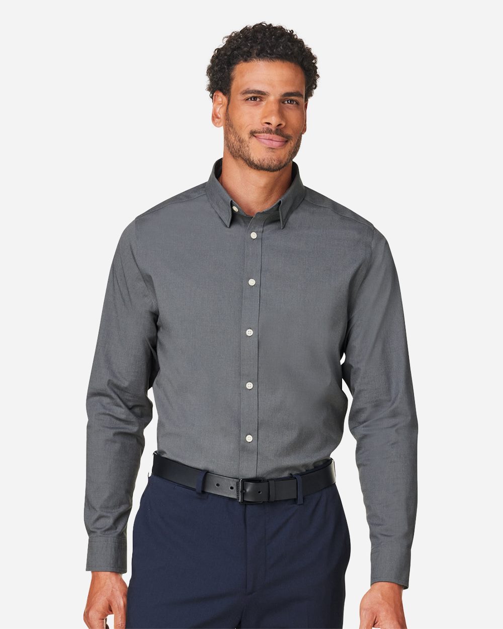 Devon & Jones - Camisa de vestir de popelina Spencer CrownLux Performance® para hombre - DG505
