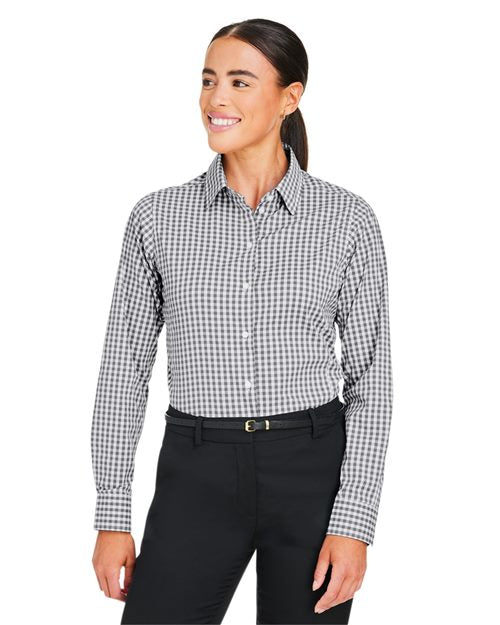 Devon & Jones - Camisa de vestir de cuadros vichy CrownLux Performance® para mujer - DG536W