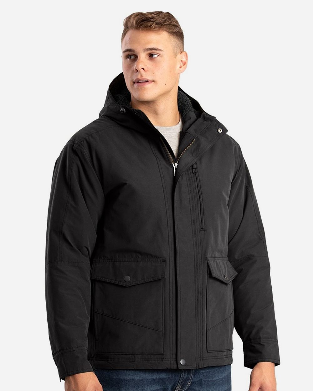 Berne Apparel - Men's Highland Quilt-Lined Micro-Duck Hooded Jacket - HJ67