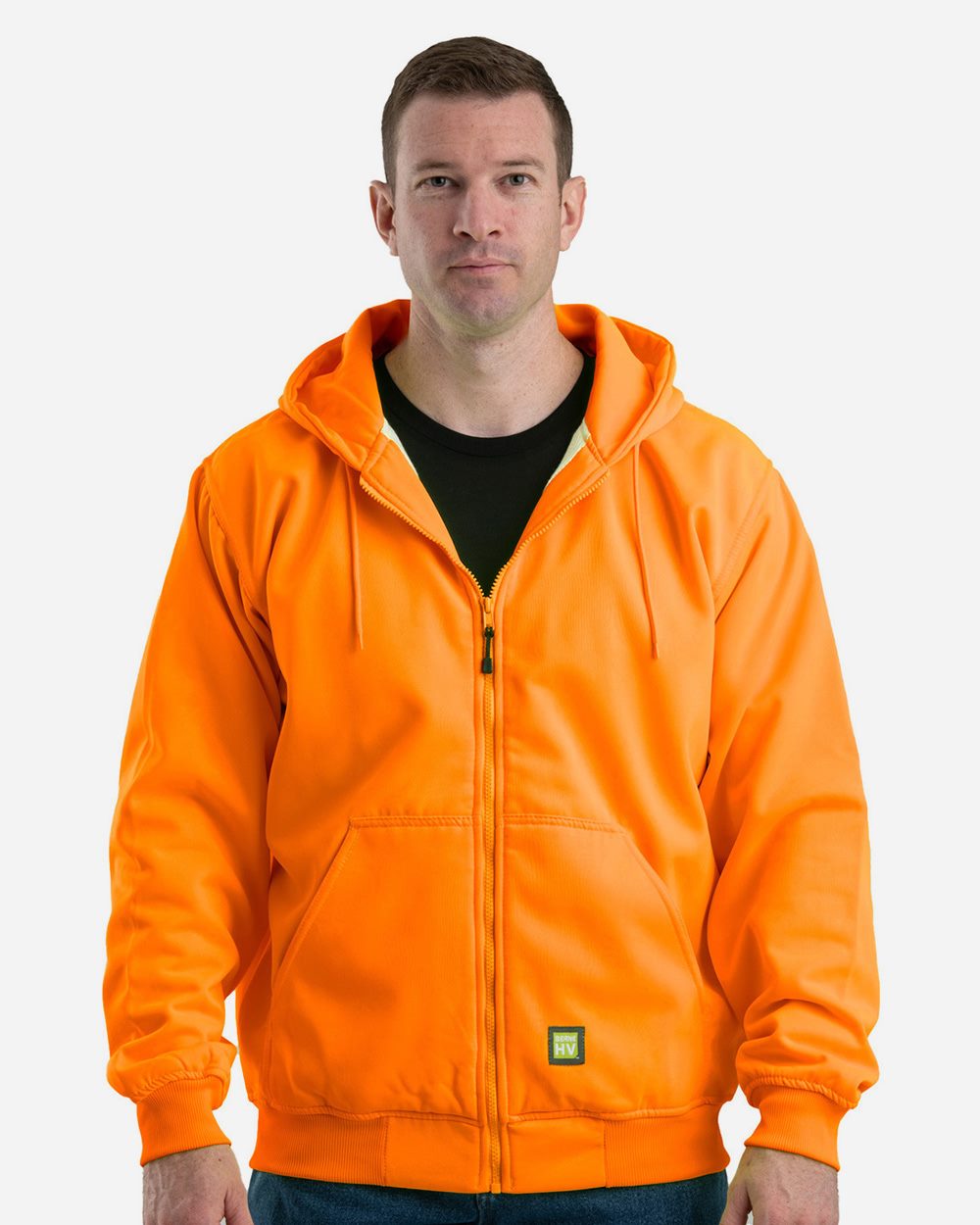 Berne Apparel - Sudadera con capucha y cremallera completa con forro térmico Heritage para hombre - HVF101